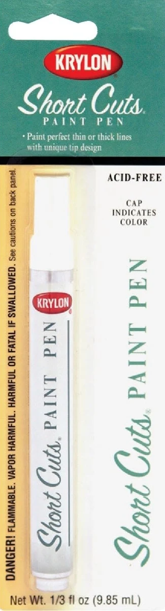 Premium Krylon Short Cuts White Paint Pen Minimalist