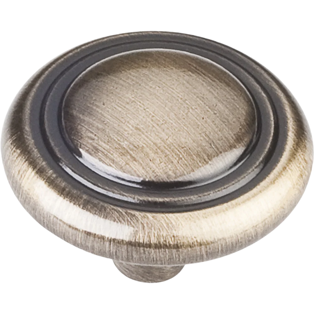 Fashionable Hardware Resources 1-1 4 In. Kingsport Knob Brushed Antique Brass Practical