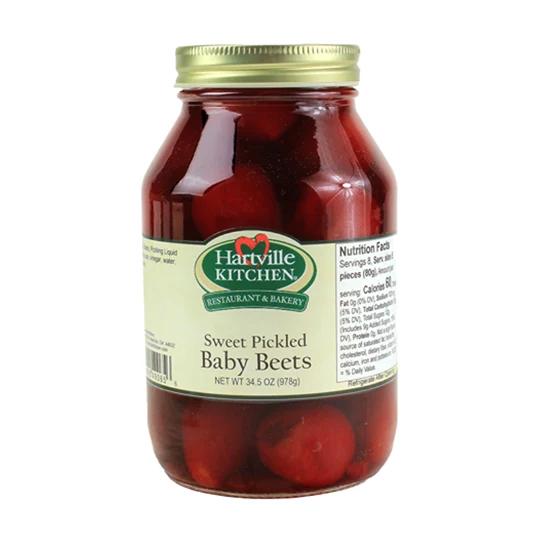 Authentic Hartville Kitchen Sweet Baby Pickled Beets 34.5 oz. High-Quality