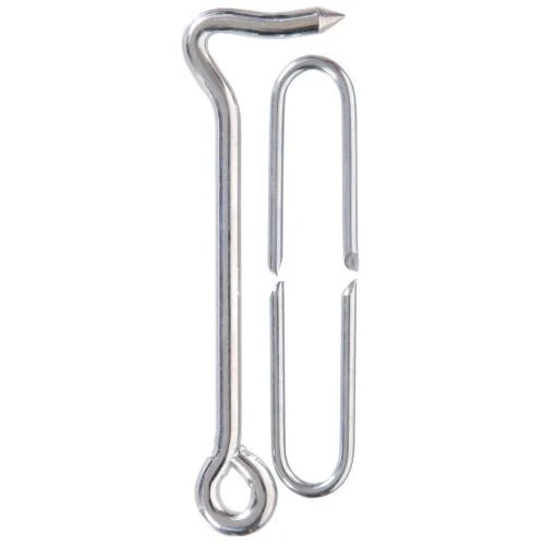 Crafted Hillman 6 in. Heavy Gate Hook with Wire Staples Zinc-Plated Practical