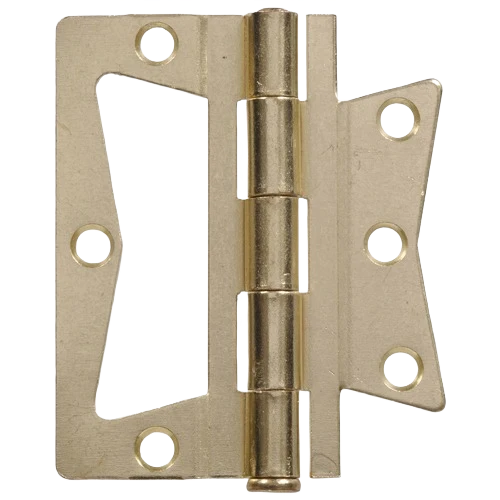 Original Design Hillman 3-1 2 in. Non Mortise Hinge with Removable Pin Brass Finish Optimized