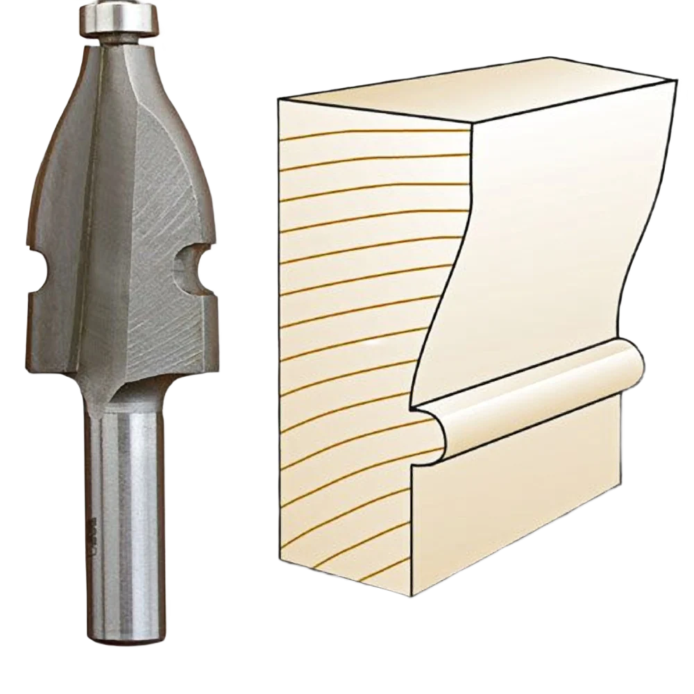High-Grade Whiteside Handrail Bit 1 2 in. SH x 1 4 in. BD x 2 in. CL Classic