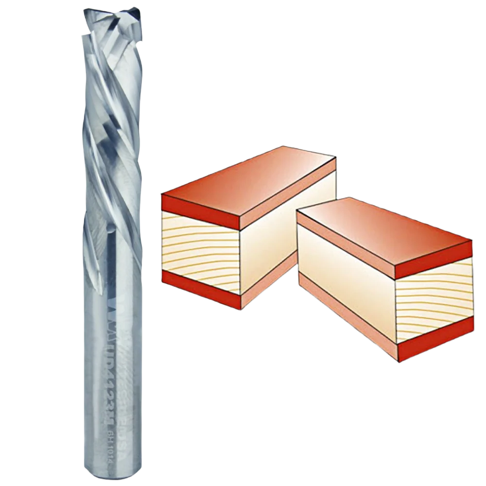 Convenient Whiteside Spiral Up Downcut Bit 3 8 in. SH x 3 8 in. CD x 1-1 4 in. CL Enhanced