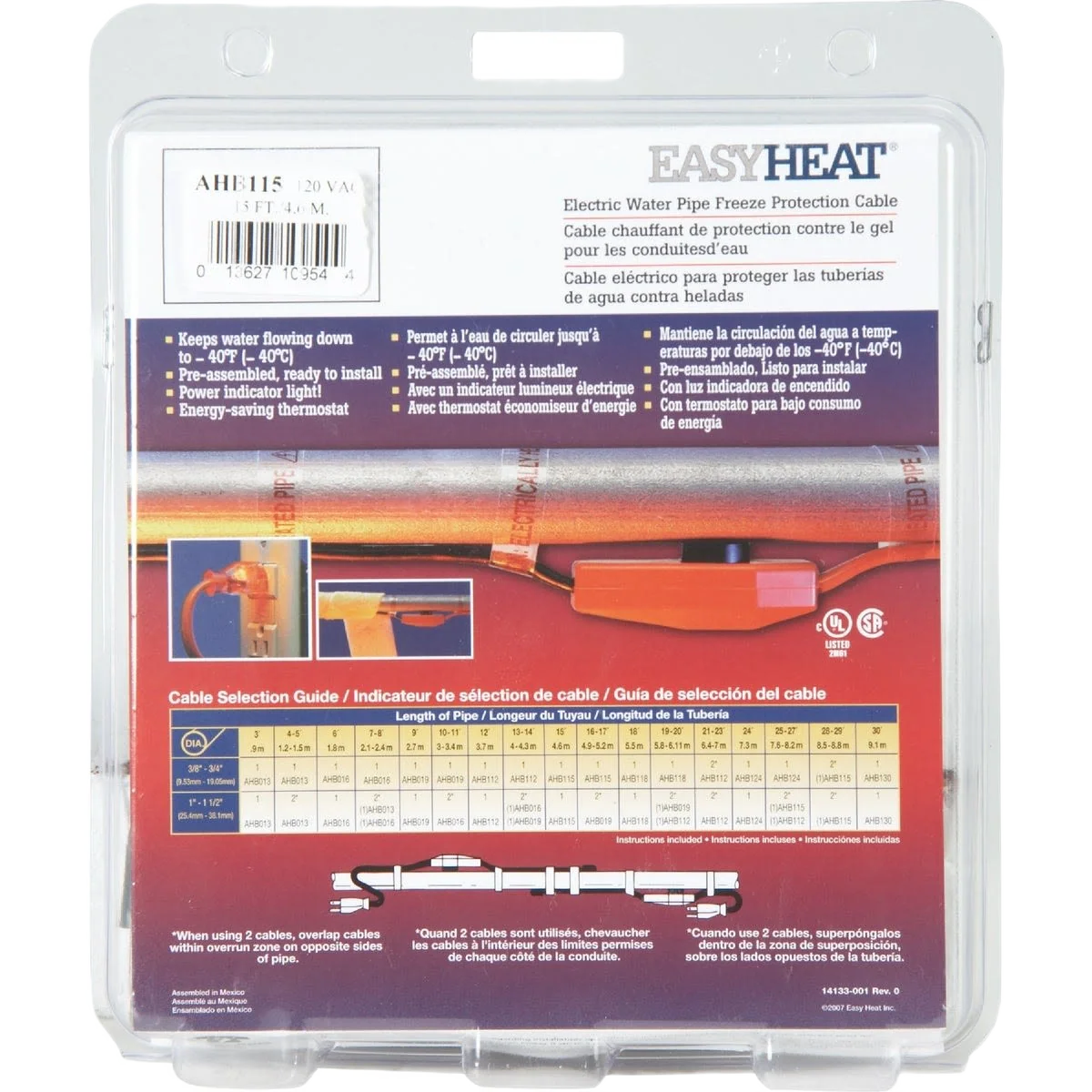 Stylish Easy Heat 15 Ft. 120V Pipe Heating Cable Long-Lasting