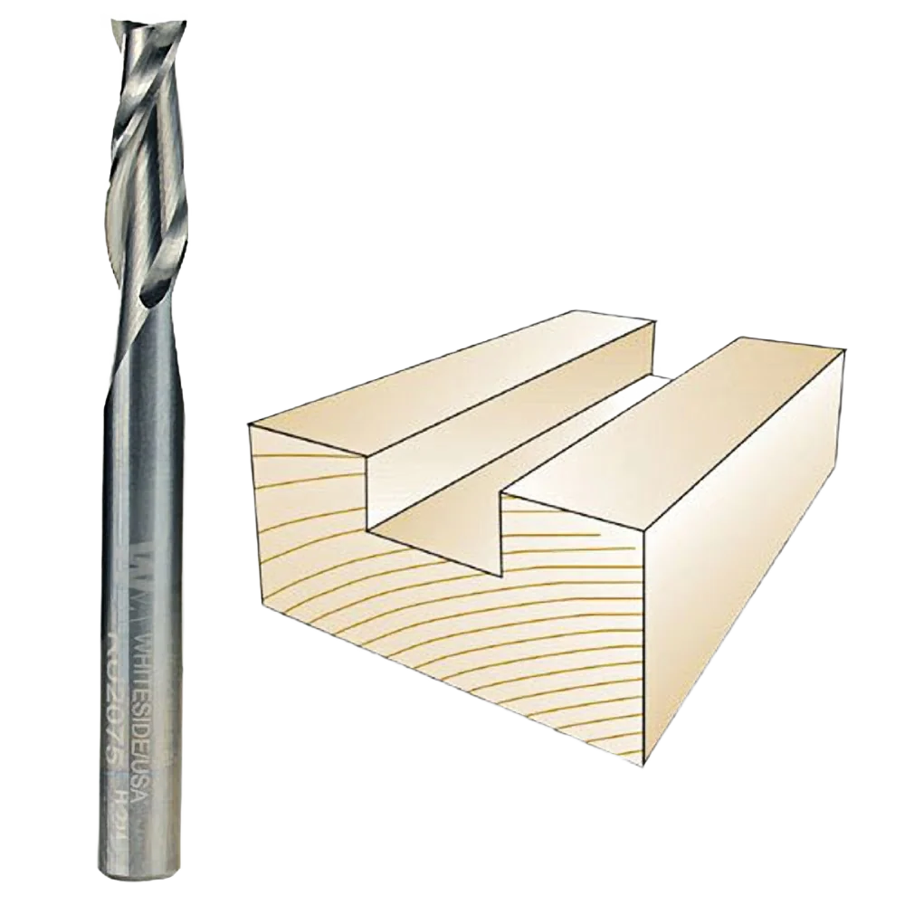 Effective Whiteside Spiral Upcut Bit 1 4 in. SH x 1 4 in. CD x 3 4 in. CL Lightweight