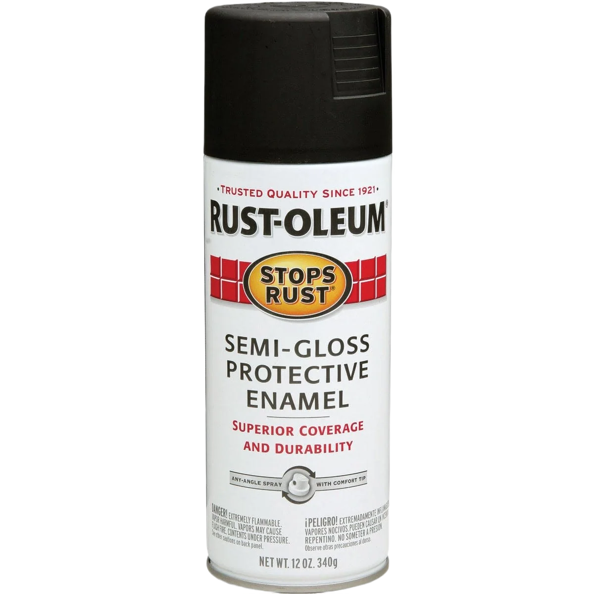 Luxury Rust-Oleum Black Semi-Gloss Protective Enamel Spray Paint 12 oz. Detailed