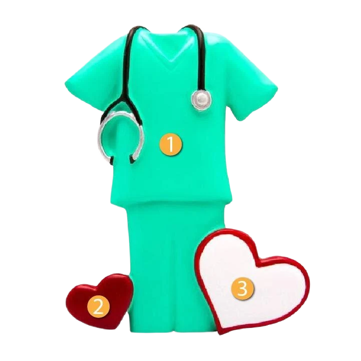 Dependable PolarX Personalized Green Scrubs Ornament Efficient