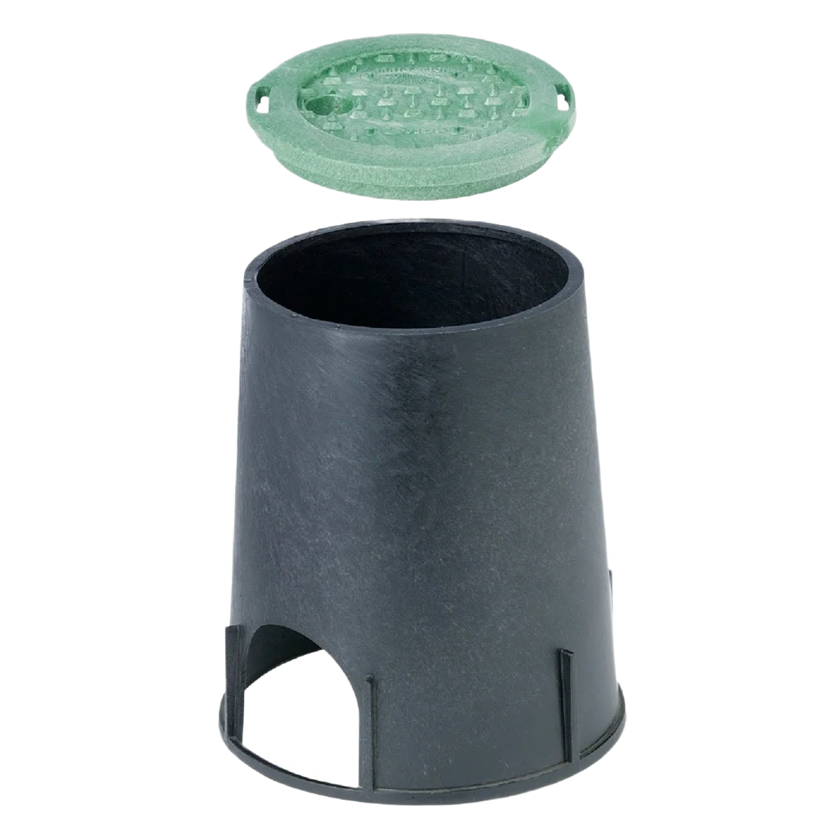 Superior NDS Round Black Green Valve Box with Cover 7 in. Reusable