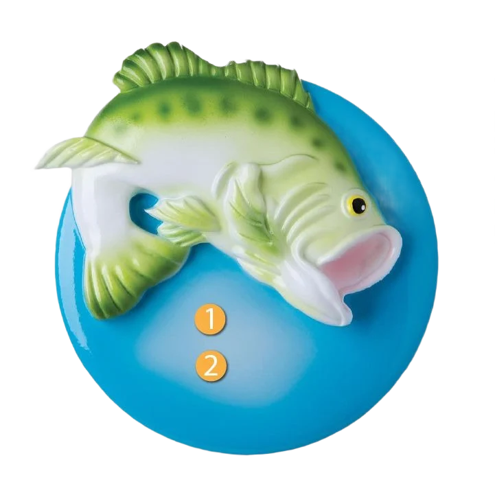 Long-Lasting PolarX Personalized Large Mouth Bass Ornament Lightweight
