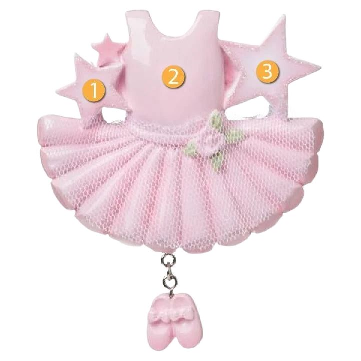 Powerful PolarX Personalized Child Pink Tutu Ornament Premium