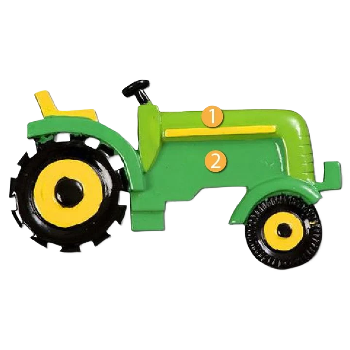 Efficient PolarX Personalized Green Tractor Ornament Modern
