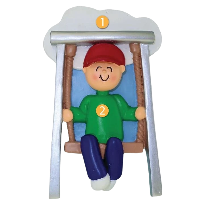 Responsible Ornament Central Personalized Male Swinging Ornament First-Class