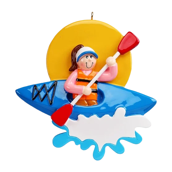 Excellent Rudolph Me Personalized Kayaking Girl Ornament Exclusive