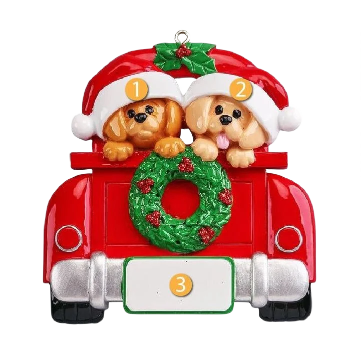 First-Class Rudolph Me Personalized Doggy Couple Ornament Expertly Made