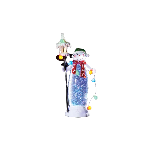 Flexible Roman Battery Operated Snowman with Lamp Post Functional