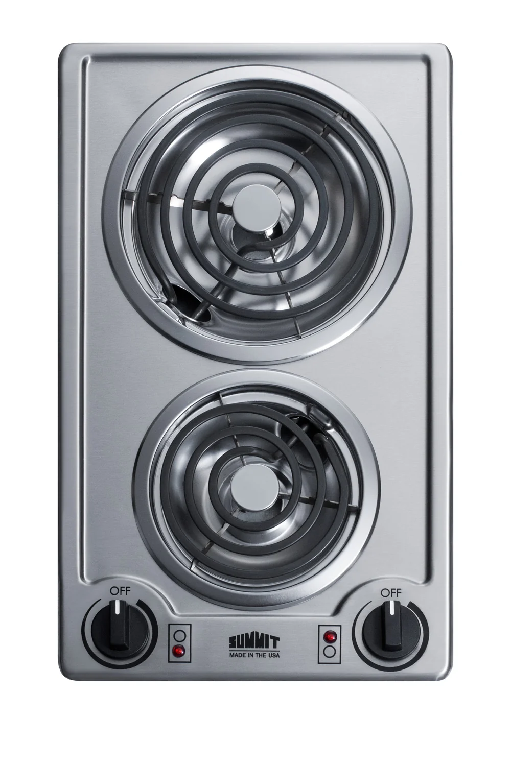Efficient 12 Wide 230V 2-Burner Coil Cooktop Secure