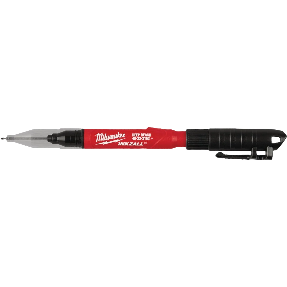 Easy-to-Use Milwaukee INKZALL 2-in-1 Deep Reach Ultra Fine Point Black Jobsite Marker Professional