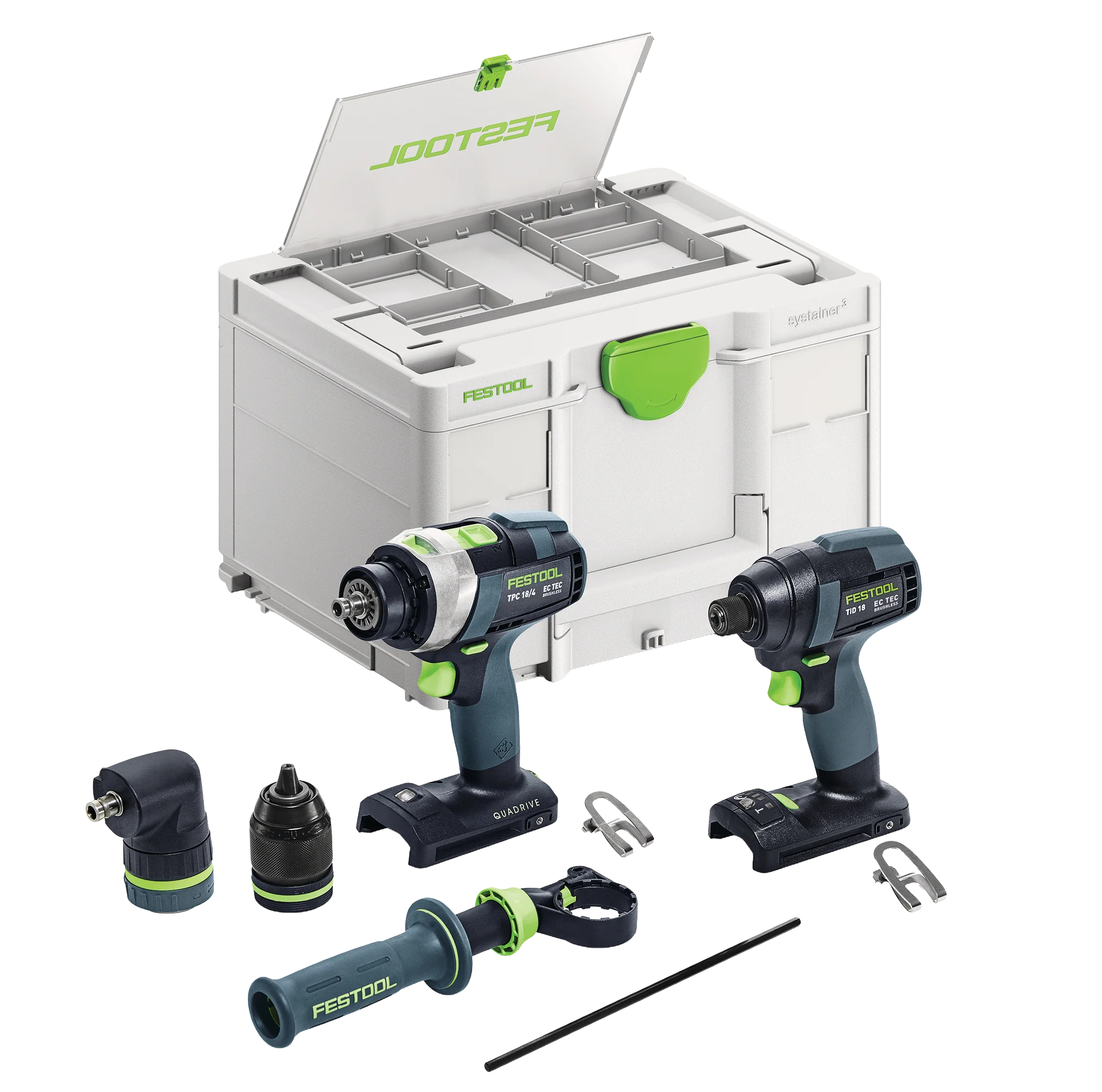 Detailed Festool 578830 Impact Driver and Drill set TID 18 Basic-Set TPC 18 4 Exclusive