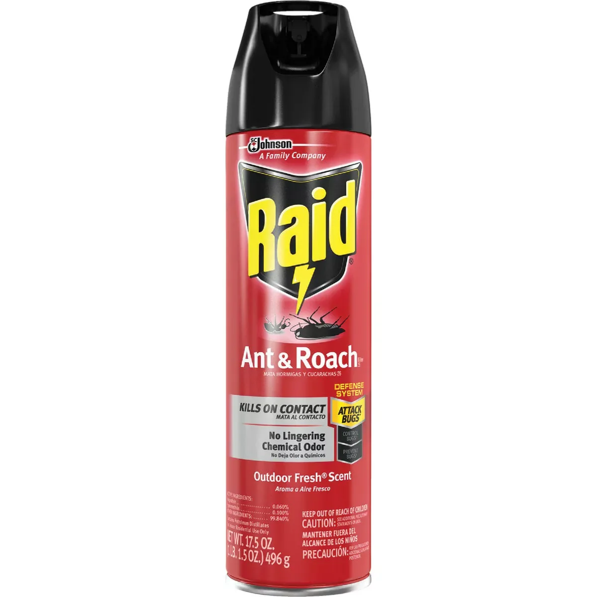 Excellent Raid 17.5 Oz. Outdoor Fresh Scent Aerosol Spray Ant Roach Killer Versatile