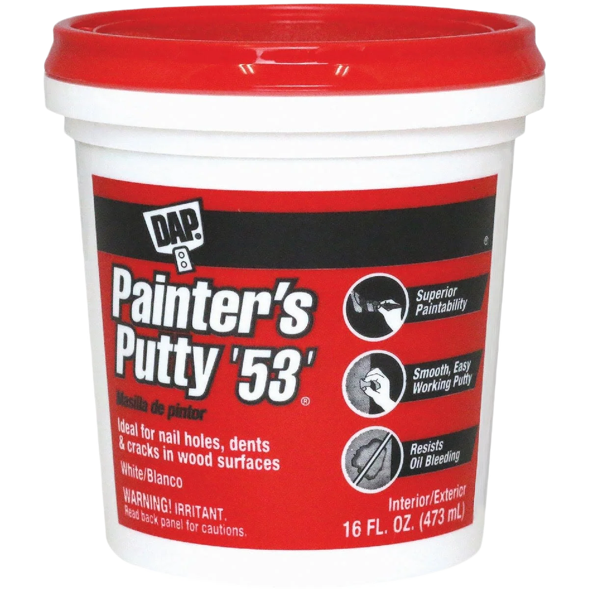 Traditional DAP Painter’s Putty ’53’ 16 oz. Organic