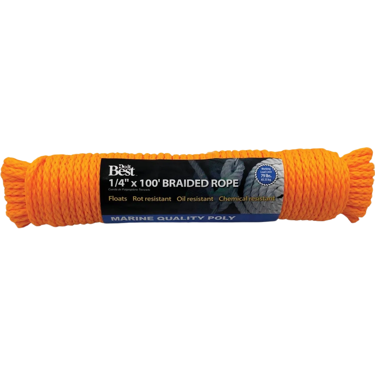 Authentic Do it Yellow Braided Polypropylene Rope 1 4 In. x 100 Ft. Practical