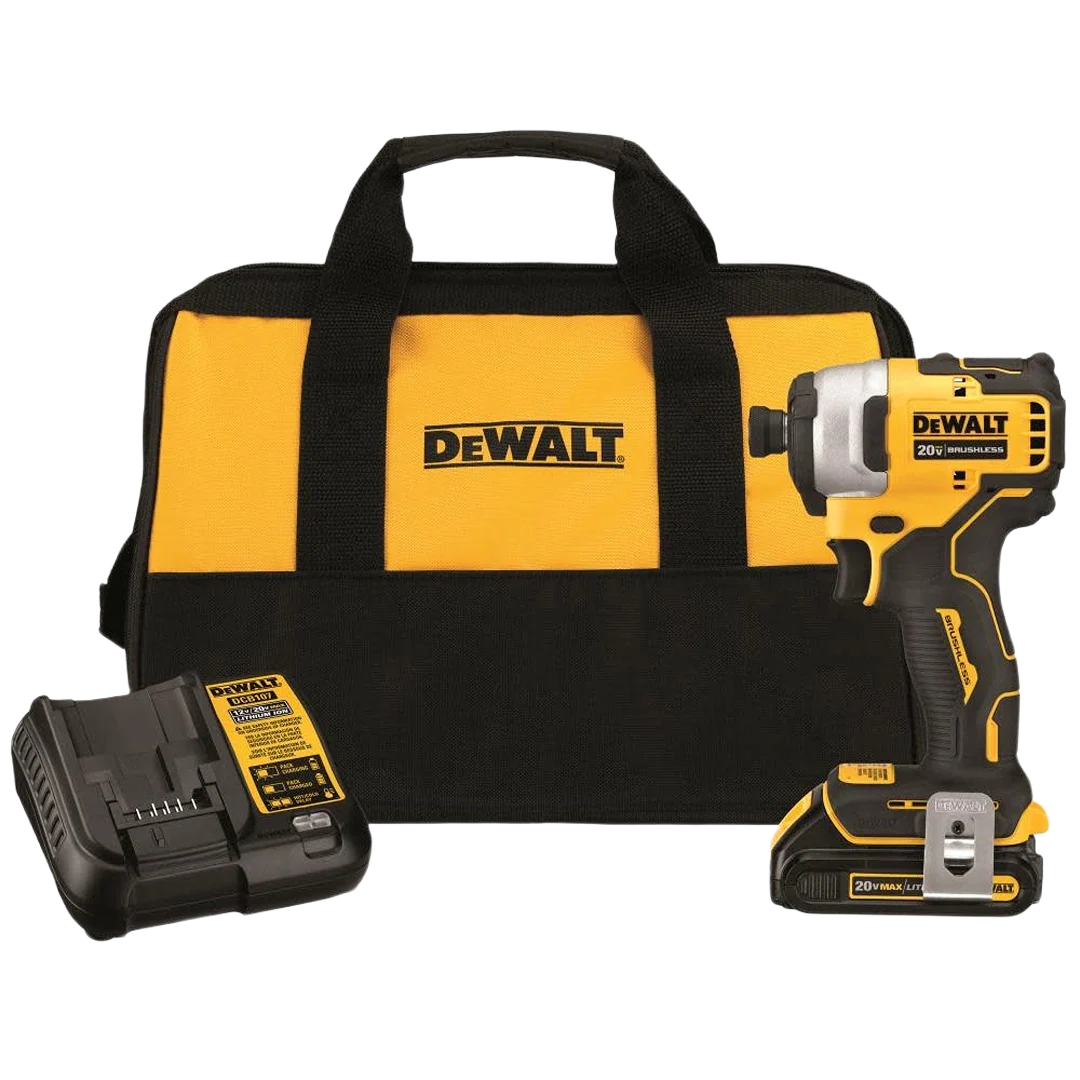 Premium Material DEWALT ATOMIC™ 20V MAX Brushless Cordless Compact 1 4 in. Impact Driver Kit Long-Lasting