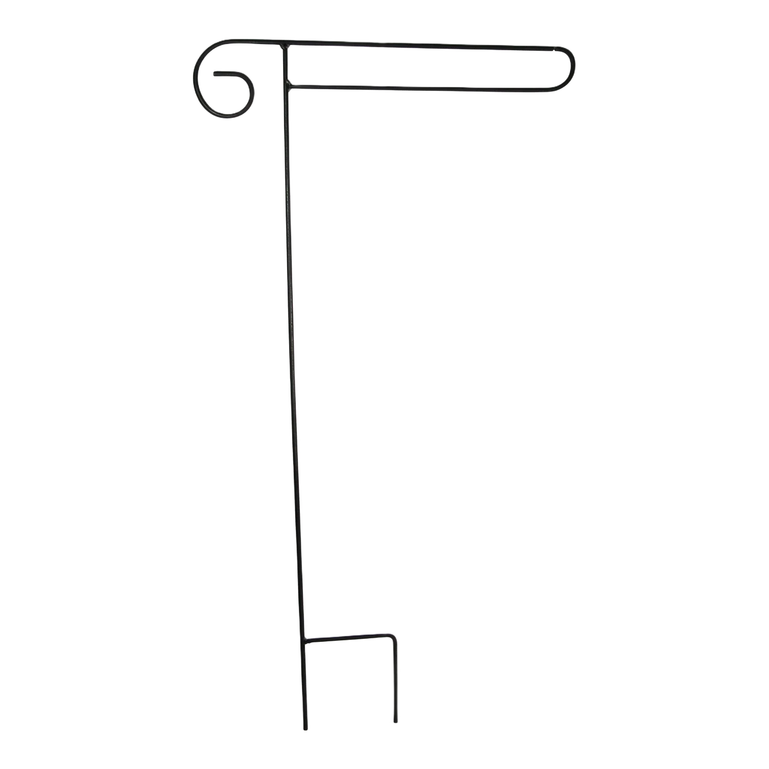 Contemporary Border Concepts Black Flag Holder with Shepherds Hook 5 ft. Effective
