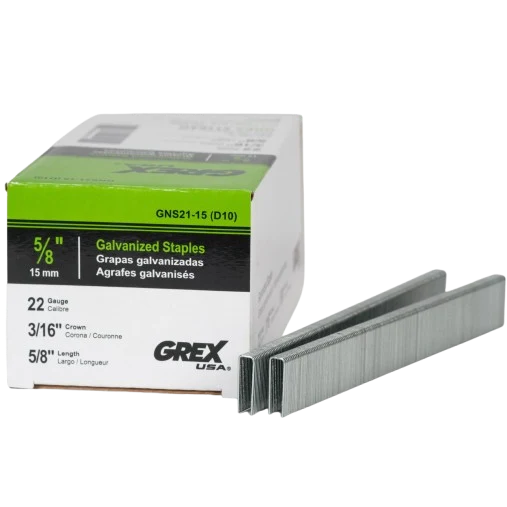 Traditional Grex 22 Gauge Galvanized Staples 3 16 in. Crown x 5 8 in. 10M Quality