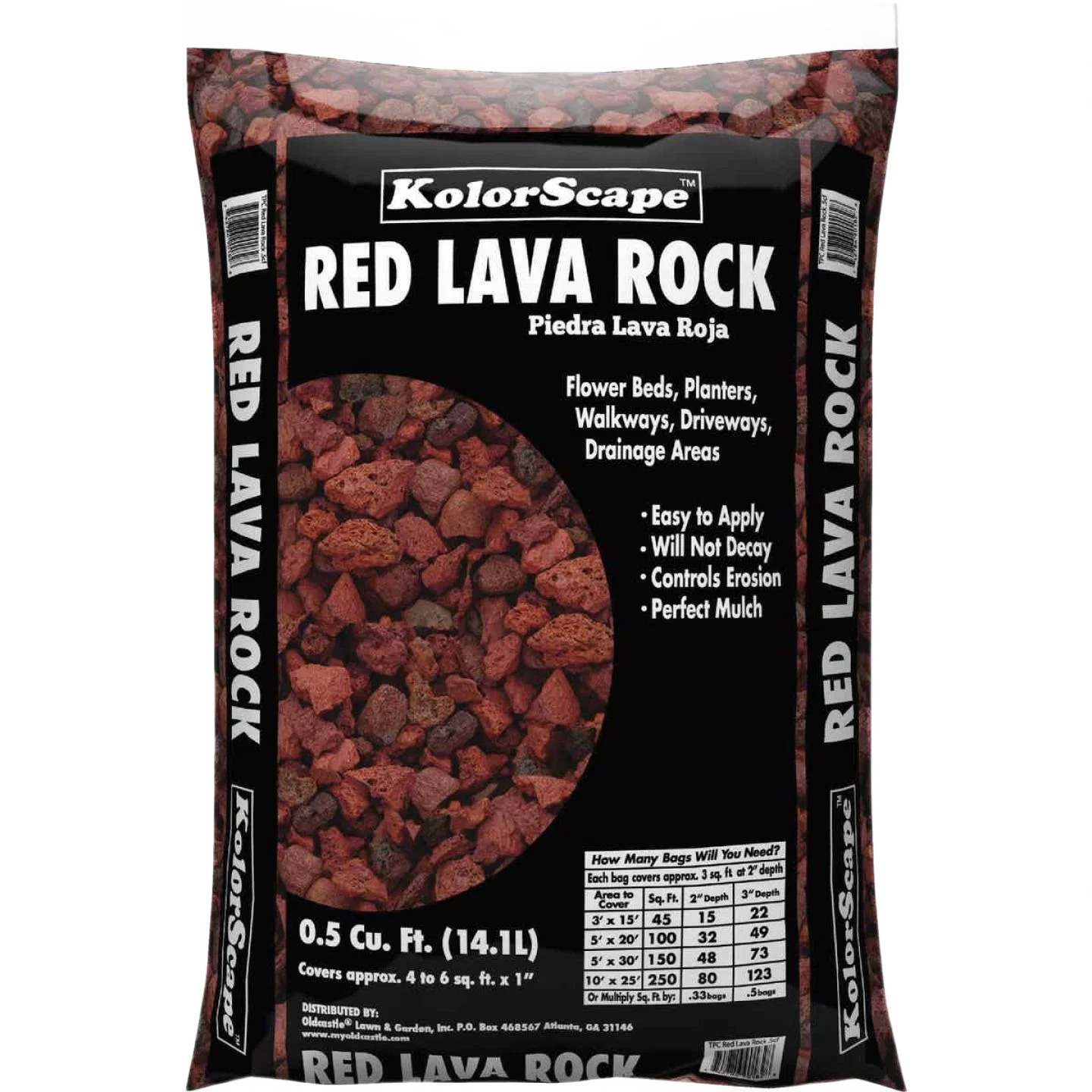 Original Design KolorScape Red Lava Rock 0.5 cu. ft. Certified