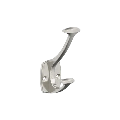 Long-Lasting Amerock Vicinity Two Prong Satin Nickel Decorative Wall Hook Practical
