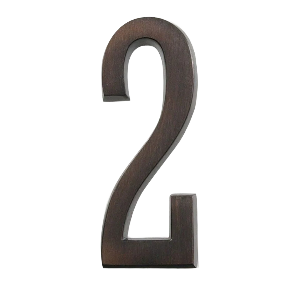 Durable Hillman Distinctions 4-In. Adhesive Bronze House Number 2 Fine