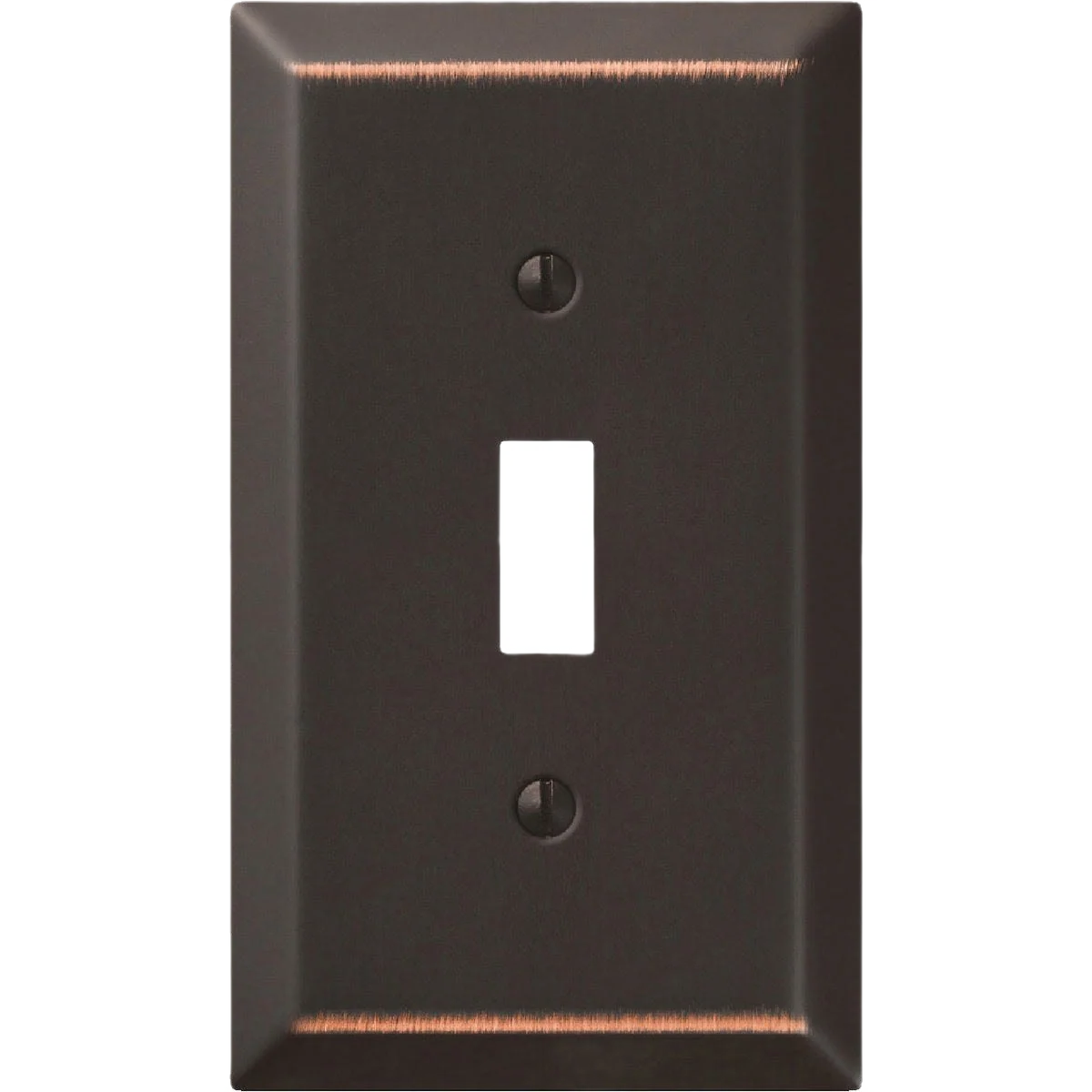 Advanced Amerelle Stamped Steel 1-Gang Toggle Switch Wall Plate Aged Bronze Specialty