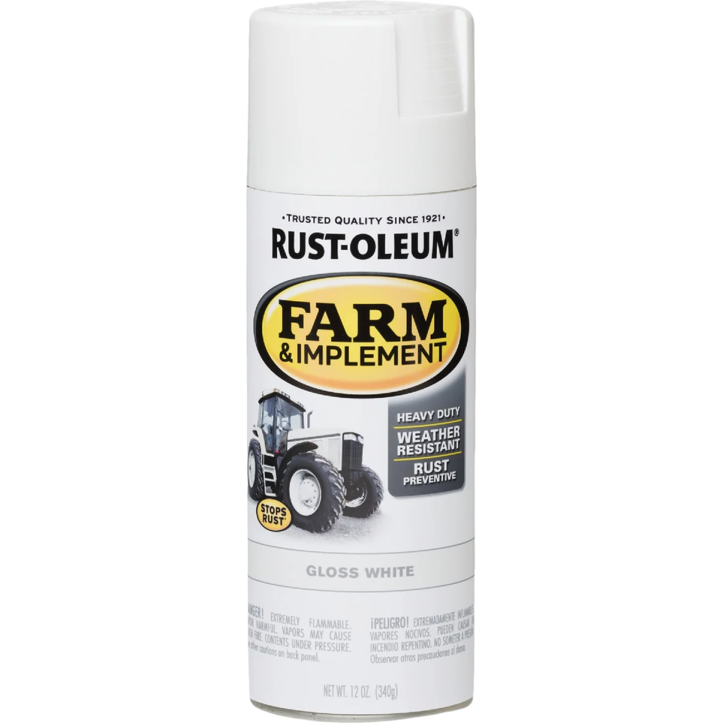 Minimalist Rust-Oleum Farm Implement Gloss White Spray Paint 12 oz. Original
