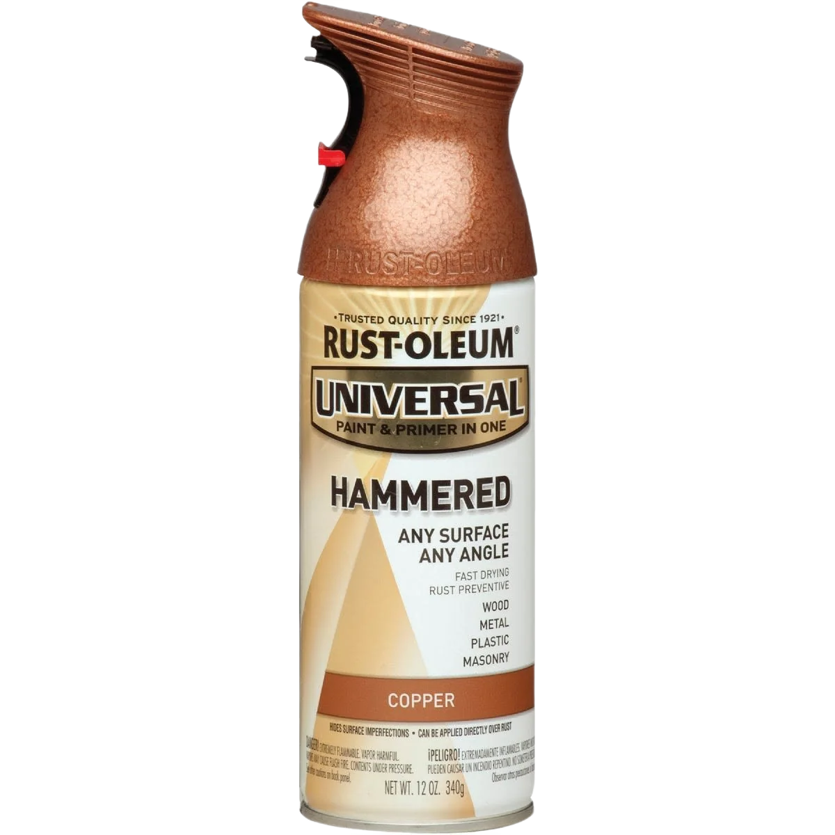 Eco-Friendly Rust-Oleum Universal Copper Hammered Gloss Spray Paint 12 oz. Smooth