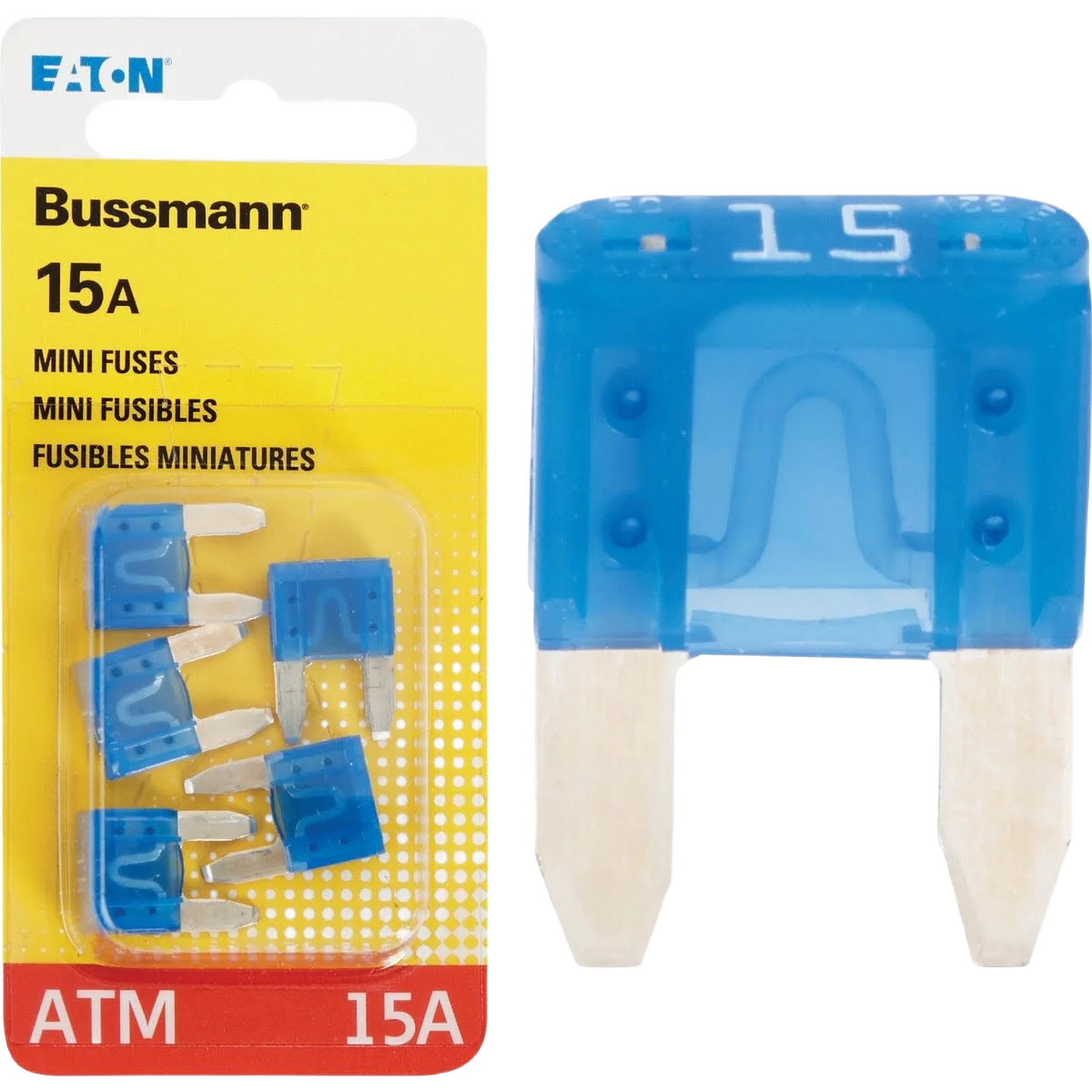 Expertly Made Bussmann Fuses 15A Mini Automotive Fuse 5-Pack Fine