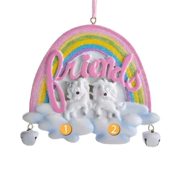 Next-Generation Kurt S. Adler Personalized Unicorn Friends Ornament Carefully Designed