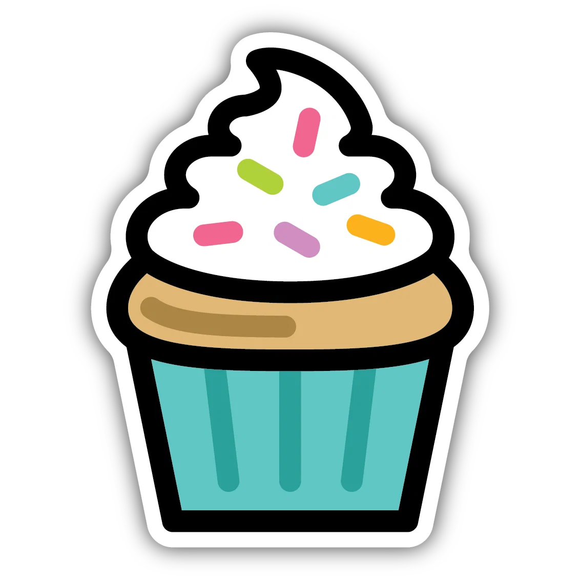Outstanding Stickers Northwest Cupcake Sticker Fine