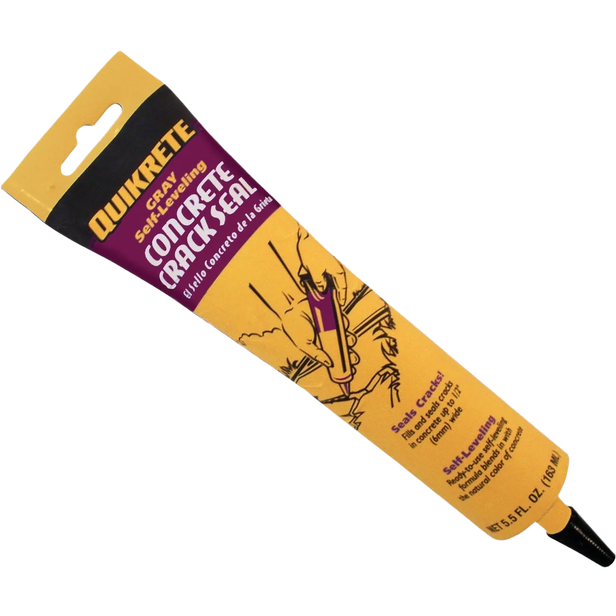 World-Class Quikrete Gray Self-Leveling Acrylic Concrete Sealant 5.5 oz. Soft