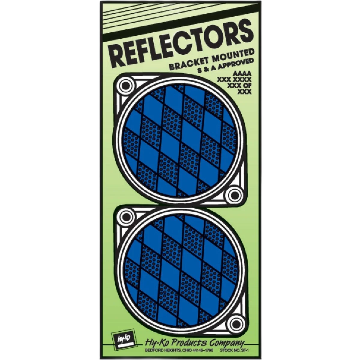 Relaxed Hy-Ko 3-1 4 In. Dia. Round Blue Bracketed Nail-On Reflector 2-Pack Versatile