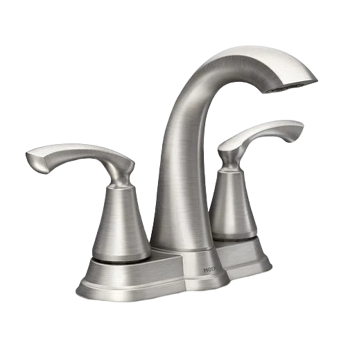 Consistent Moen Tiffin Brushed Nickel Two Handle High Arc Bathroom Faucet Green