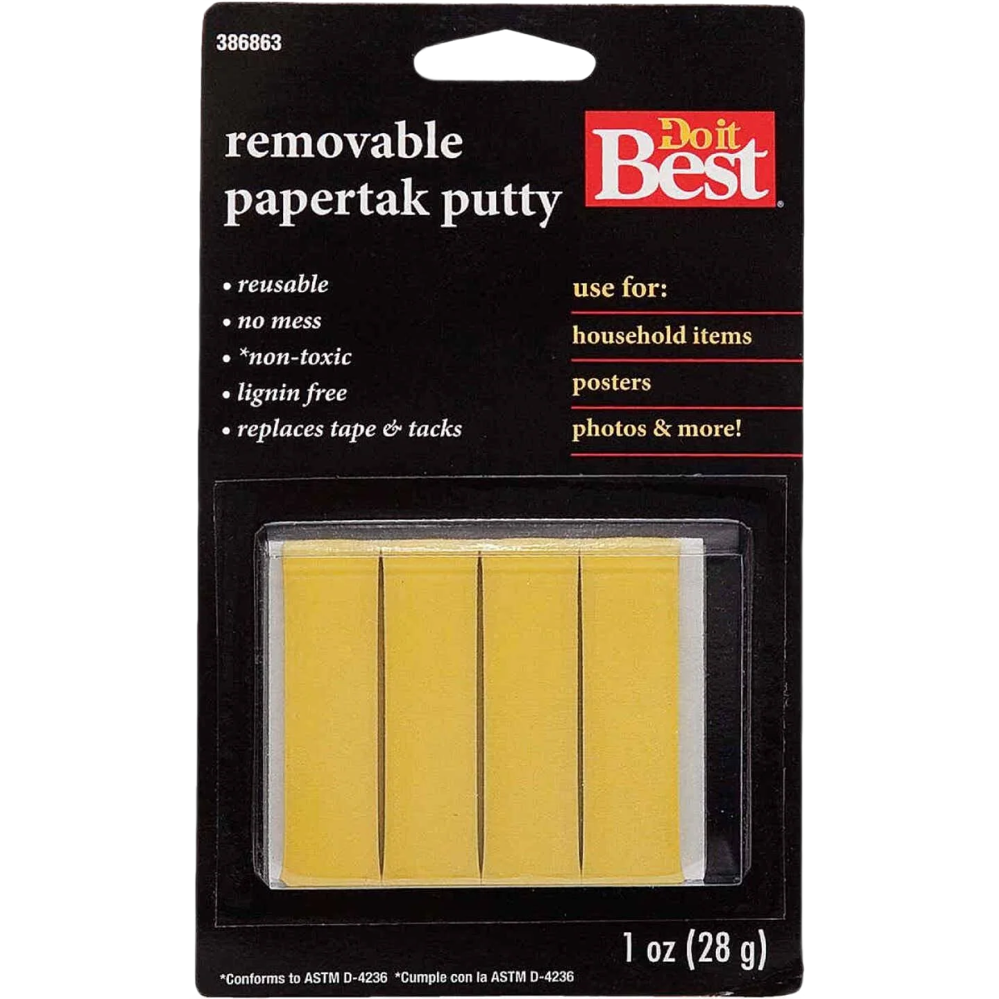 Innovative Do it Yellow 1 oz. Removable Papertak Putty Natural