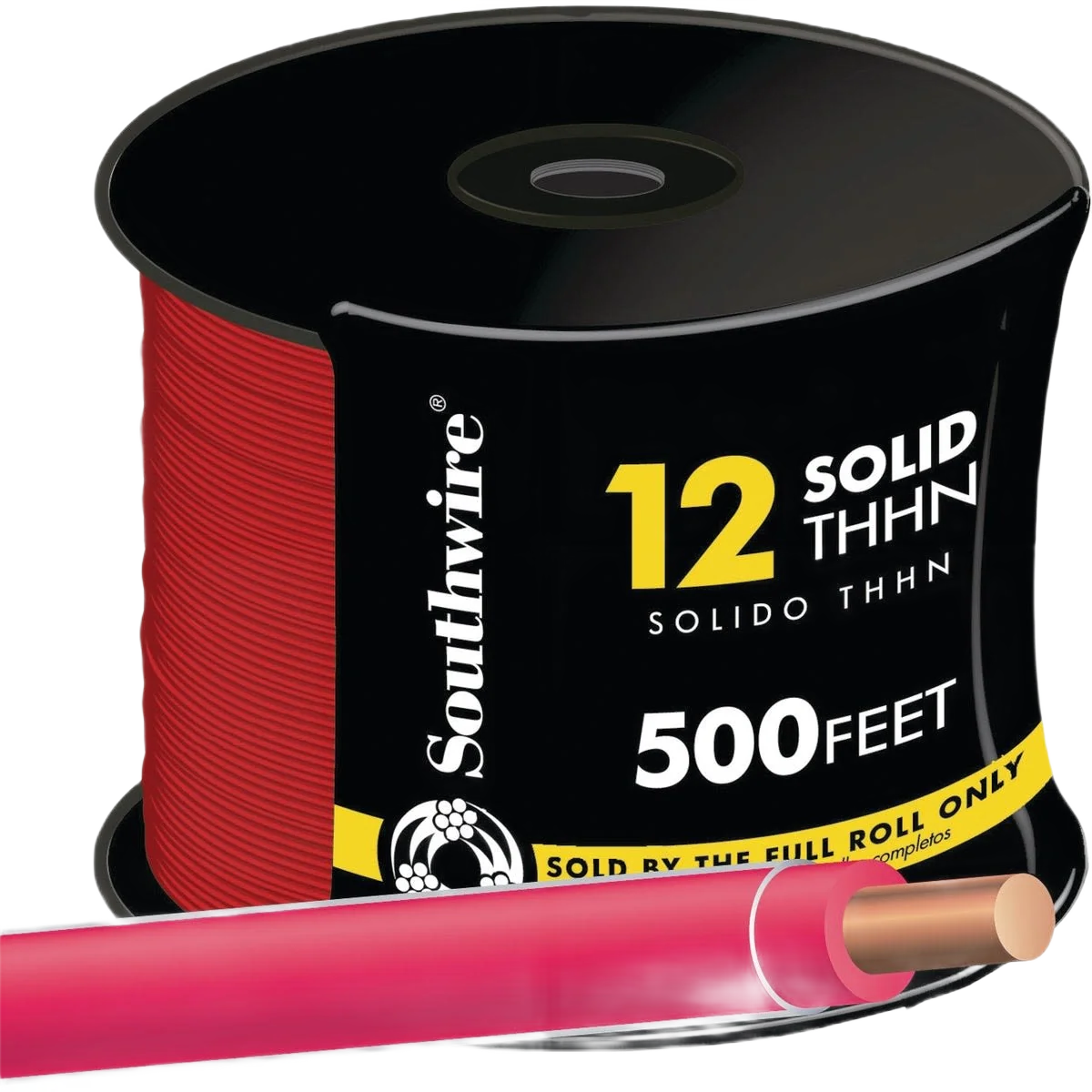 High-End Southwire 500 ft. 12-AWG Red Solid THHN Wire Breathable
