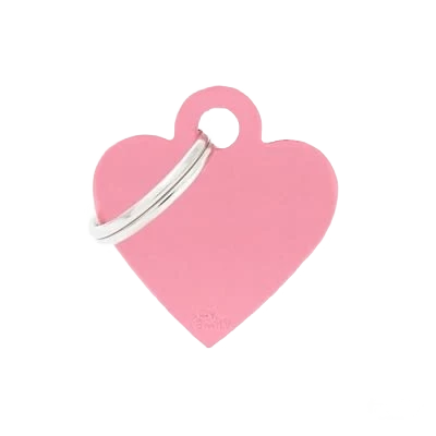 Pure MyFamily Small Pink Heart ID Tag Practical