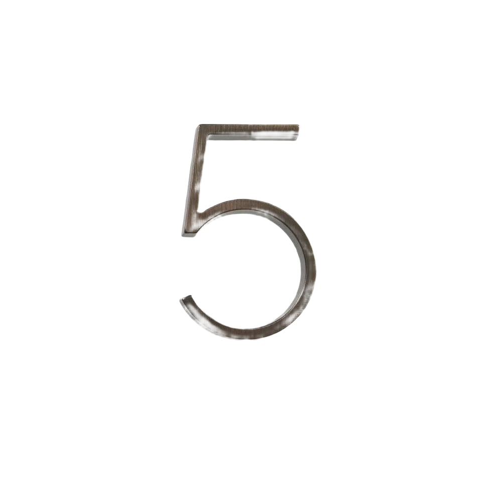 Consistent Hillman Distinctions 5-In. Floating Mount Bronze House Number 5 Fine Crafted