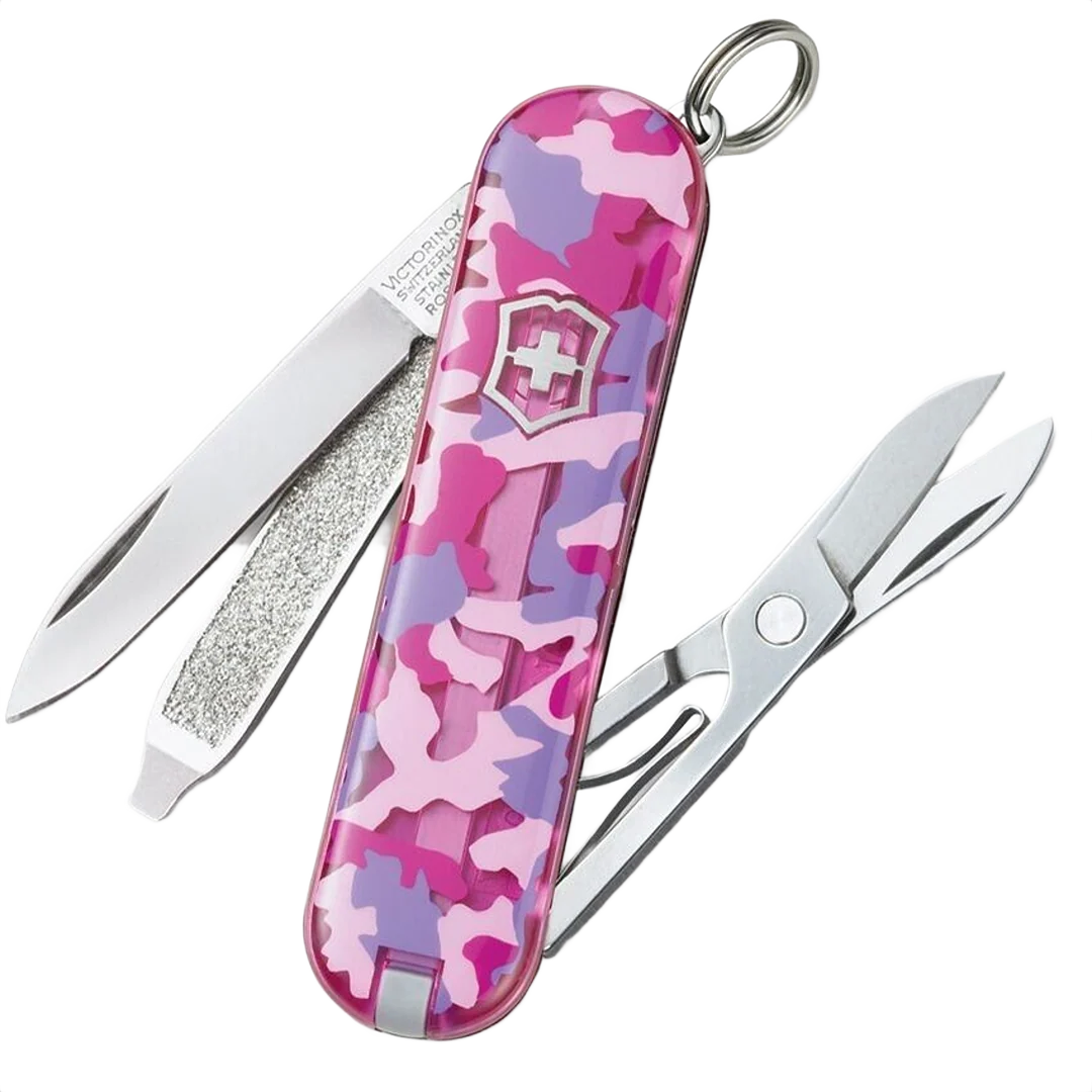 Original Victorinox Classic Pocket Knife Pink Camo Official