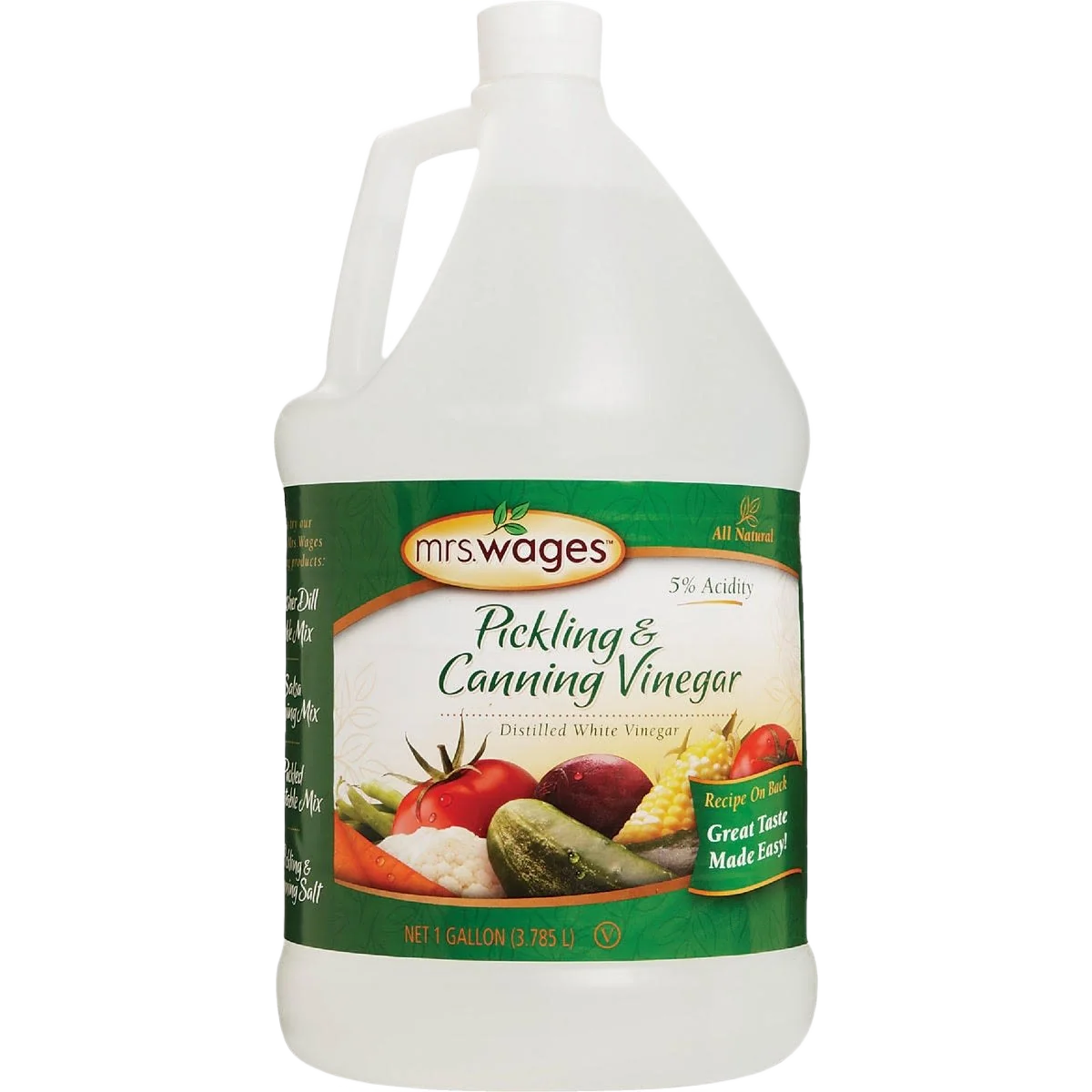 Reliable Mrs. Wages Canning Pickling Vinegar 1 Gallon Powerful