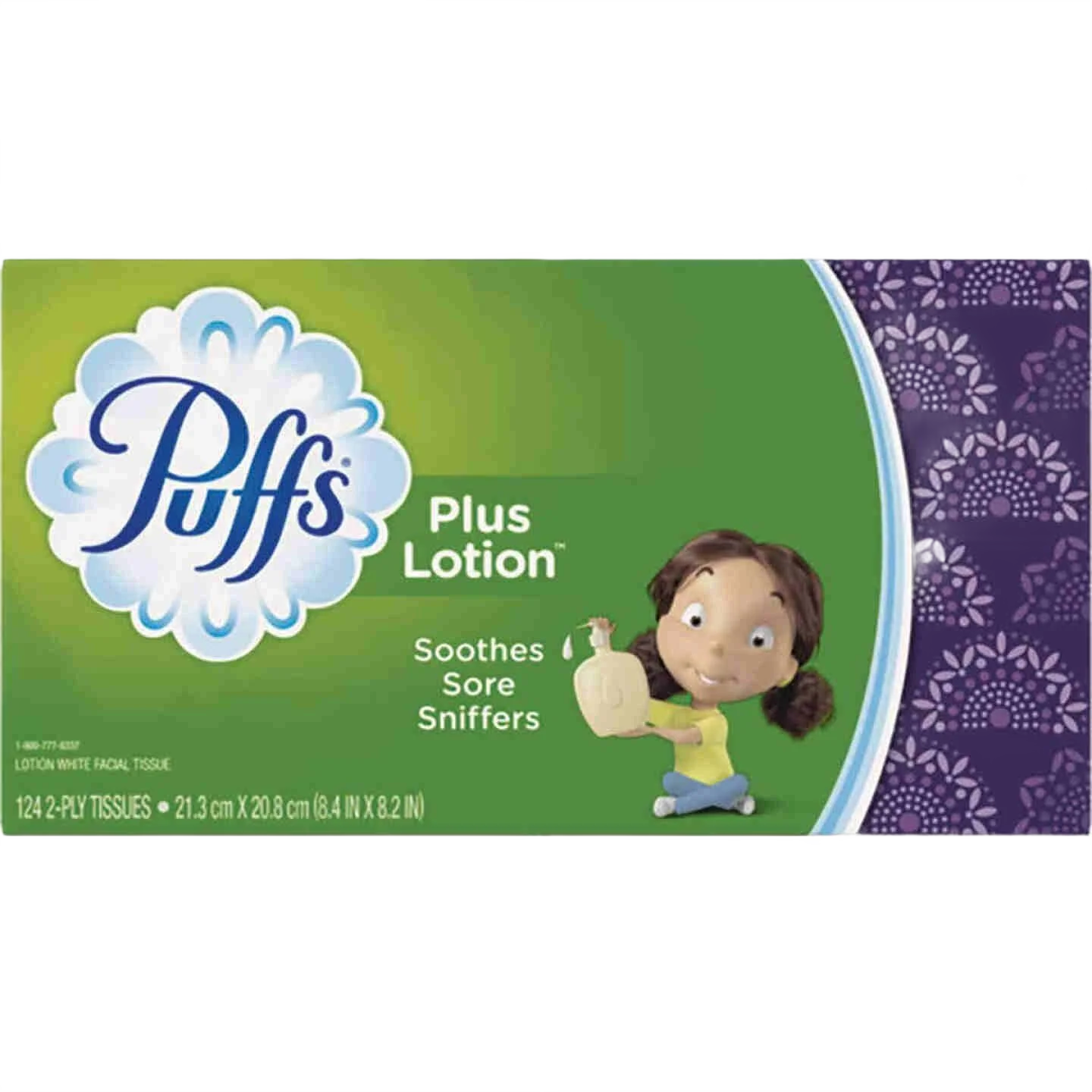Professional Puffs Plus Lotion Facial Tissues 124-Count User-Friendly