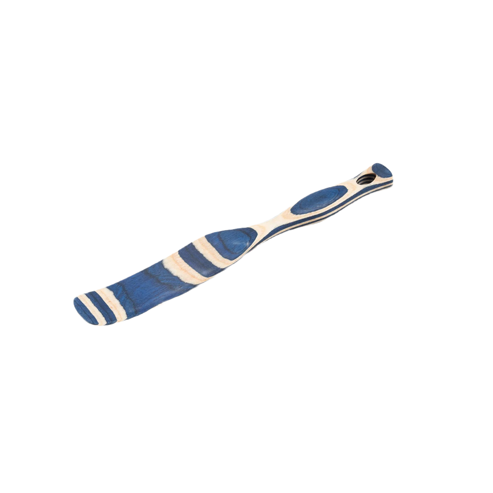 Consistent Island Bamboo Pakka Wood Blue Slim Spurtle Specialty