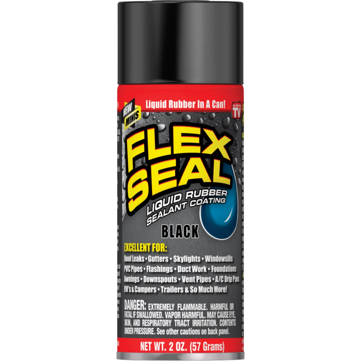 Original Flex Seal Mini Spray Black Rubber Sealant 2 oz. Sustainable