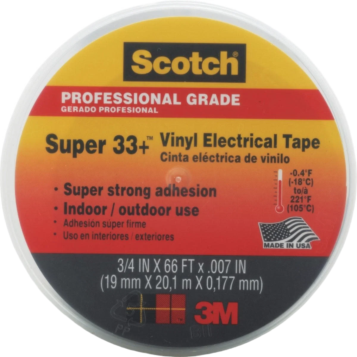 Trendy Scotch Super 33 General Application Electrical Tape 3 4 in. x 66 ft. High-End